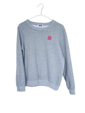 Uniqlo Grey Classic Logo Crewneck Sweatshirt, Size XLarge